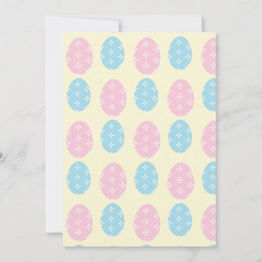 イースターエッグ性別が彼または彼女の招待状を明らかにする 招待状 (裏面)