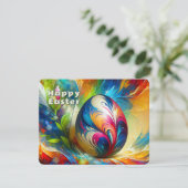 イースターエッグ抽象芸術鮮やかなカラーフロー –  シーズンカード (スタンド正面)