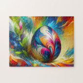 イースターエッグ抽象芸術鮮やかなカラーフロー –  ジグソーパズル (横)