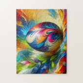 イースターエッグ抽象芸術鮮やかなカラーフロー –  ジグソーパズル (縦)