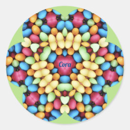 イースターエッグ数々のカラーのコーラ ラウンドシール