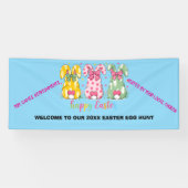 イースターエッグ狩りおもしろいカラフルバナー 横断幕 (横)