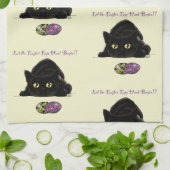 イースターエッグ狩りおもしろい猫 キッチンタオル (折り畳み)