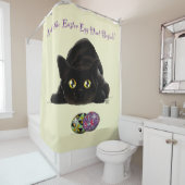 イースターエッグ狩りおもしろい猫 シャワーカーテン (インサイチュ)