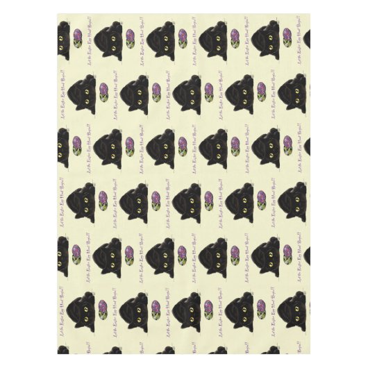 イースターエッグ狩りおもしろい猫 テーブルクロス (正面)