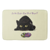 イースターエッグ狩りおもしろい猫 バスマット (正面)
