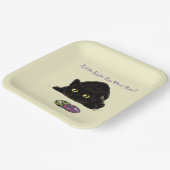 イースターエッグ狩りおもしろい猫 ペーパープレート (傾斜あり)