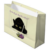 イースターエッグ狩りおもしろい猫 ラージペーパーバッグ (正面アングル)