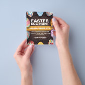 イースターエッグ狩りとイースターエッグ チラシ (手)