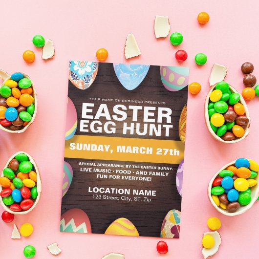 イースターエッグ狩りとイースターエッグ チラシ