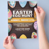 イースターエッグ狩りとイースターエッグ チラシ (手)