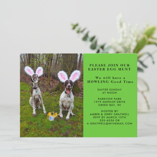 イースターエッグ狩りとパーティードッグ招待状 招待状 (スタンド正面)