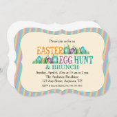 イースターエッグ狩りとブランチカラフルエッグ 招待状 (正面/裏面)