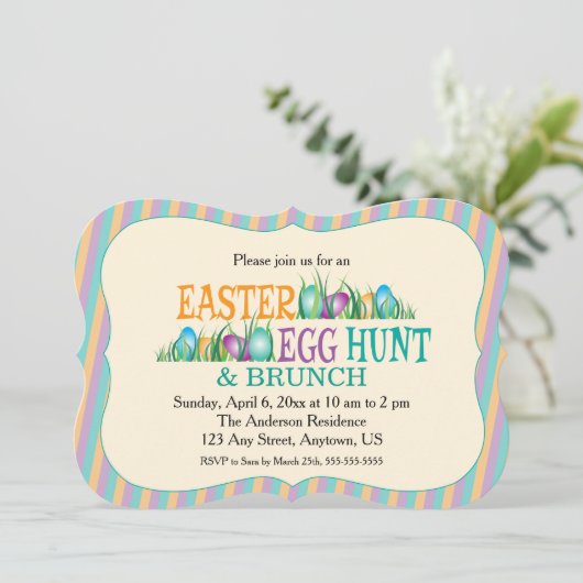 イースターエッグ狩りとブランチカラフルエッグ 招待状 (スタンド正面)