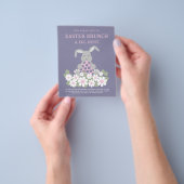 イースターエッグ狩りとブランチバニーピンクフローラ チラシ (手)