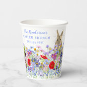 イースターエッグ狩りとブランチバニーフローラ 紙コップ (裏面)