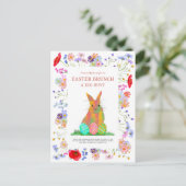 イースターエッグ狩りとブランチフローラバニー インビテーションポストカード (スタンド正面)