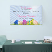 イースターエッグ狩りとブランチ名へようこそ 横断幕 (トレードショー)