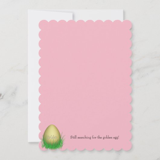 イースターエッグ狩りとブランチ花の写真 招待状 (裏面)