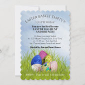 イースターエッグ狩りとブランチ花の写真 招待状 (正面)