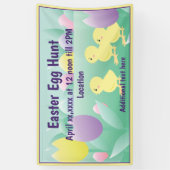 イースターエッグ狩りひよこエッグスバナー 横断幕 (縦)