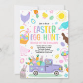 イースターエッグ狩りイースターエッグイベント春パーティー 招待状 (正面)