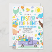 イースターエッグ狩りイースターエッグイベント春パーティー 招待状 (正面)