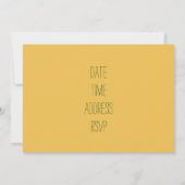 イースターエッグ狩りイースターパーティーお尻グリーンバニー 招待状 (裏面)