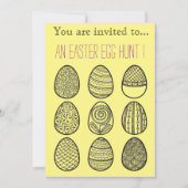 イースターエッグ狩りイースターパーティーお祝い 招待状 (正面)