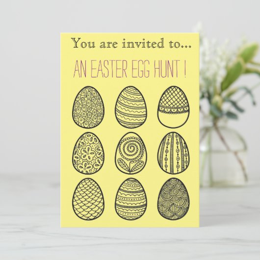 イースターエッグ狩りイースターパーティーお祝い 招待状 (スタンド正面)