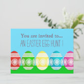 イースターエッグ狩りイースターパーティーかわいいイースターエッグ 招待状 (スタンド正面)