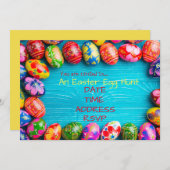 イースターエッグ狩りイースターパーティー 招待状 (正面/裏面)