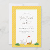 イースターエッグ狩りイースターブランチ水のカラーアート シーズンカード (正面)