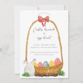 イースターエッグ狩りイースターブランチ水のカラーアート シーズンカード (正面)
