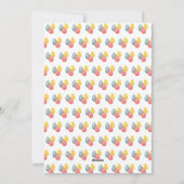 イースターエッグ狩りイースターブランチ水のカラーアート シーズンカード (裏面)