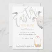 イースターエッグ狩りウォーターカラーイラストレーション 招待状 (正面)