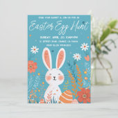 イースターエッグ狩りエレガントかわいいバニー 招待状 (スタンド正面)