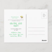 イースターエッグ狩りカラフルシック素朴招待状 ポストカード (裏面)