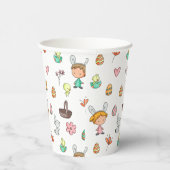 イースターエッグ狩りキッズ 紙コップ (右)