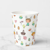 イースターエッグ狩りキッズ 紙コップ (正面)