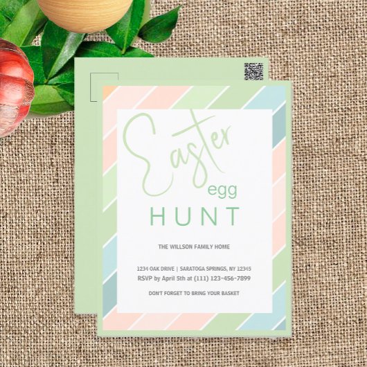 イースターエッグ狩りクリーミーアイスクリームパーティー ポストカード