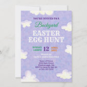 イースターエッグ狩りザデイトバニーラビット招待状 セーブザデート (裏面)