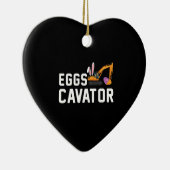 イースターエッグ狩りシャツエッグキャベ子供へータおもしろいー セラミックオーナメント (右)