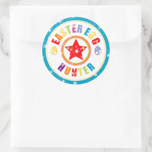 イースターエッグ狩りシール ラウンドシール (バッグ)
