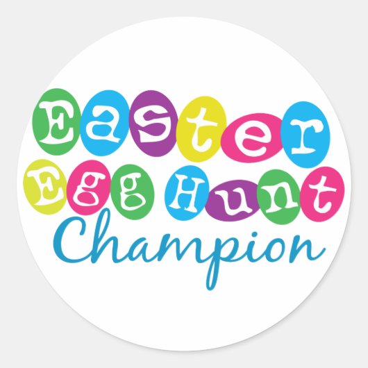 イースターエッグ狩りチャンピオン ラウンドシール (正面)