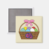 イースターエッグ狩りバスケット（パステルエッグ付） マグネット (正面/裏面)