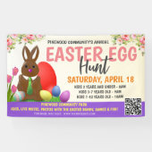 イースターエッグ狩りバナーとqrコード 横断幕 (横)