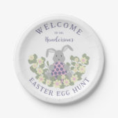 イースターエッグ狩りバニーフローラ ペーパープレート (正面)