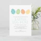 イースターエッグ狩りパーティの招待状ブルー 招待状 (スタンド正面)