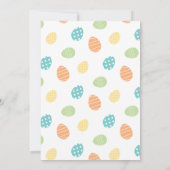 イースターエッグ狩りパーティの招待状ブルー 招待状 (裏面)
